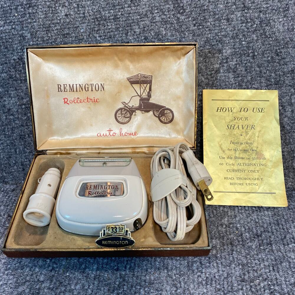 Remington Rollectric 12V 110V Auto Home Electric Shaver Original Box